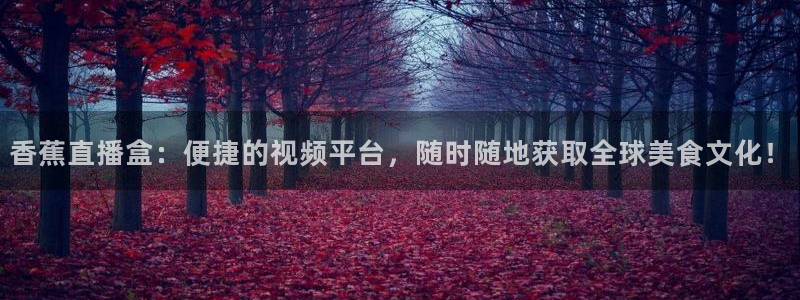 搜球体育直播：香蕉直播盒：便捷的视频平台，随时随地获取全球美食文化！